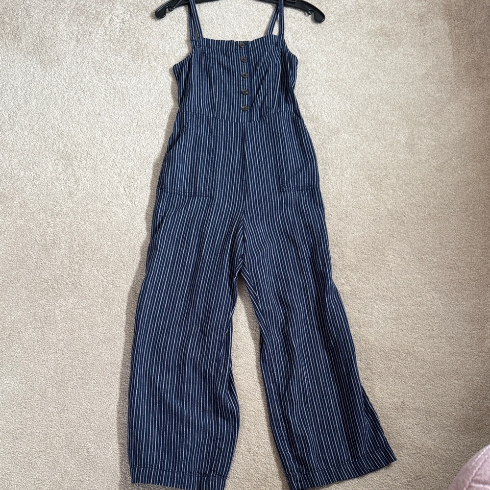 Old Navy Striped Blue Jumpsuit